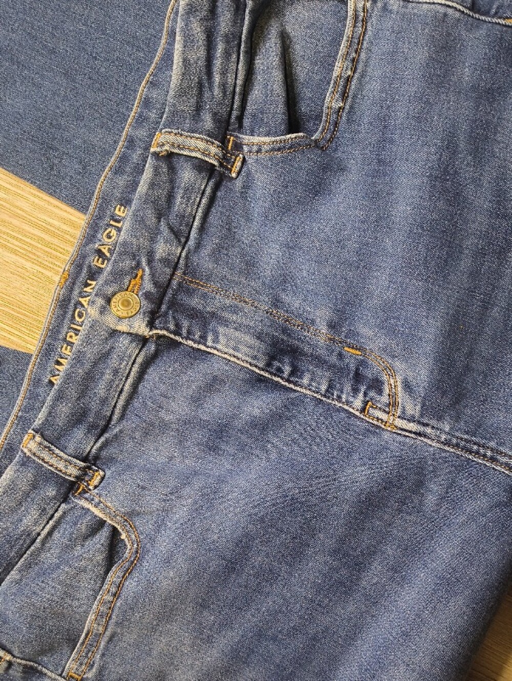 Curvy High Rise w/28" Inseam American Eagle Jegging Size 16 Jeans sac804 - Picture 3 of 7